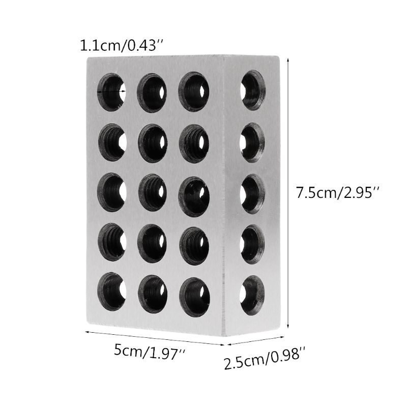 Bộ 2 Khối Phay Bằng Thép Siêu Cứng 1 &quot;X 2&quot; X 3 &quot;