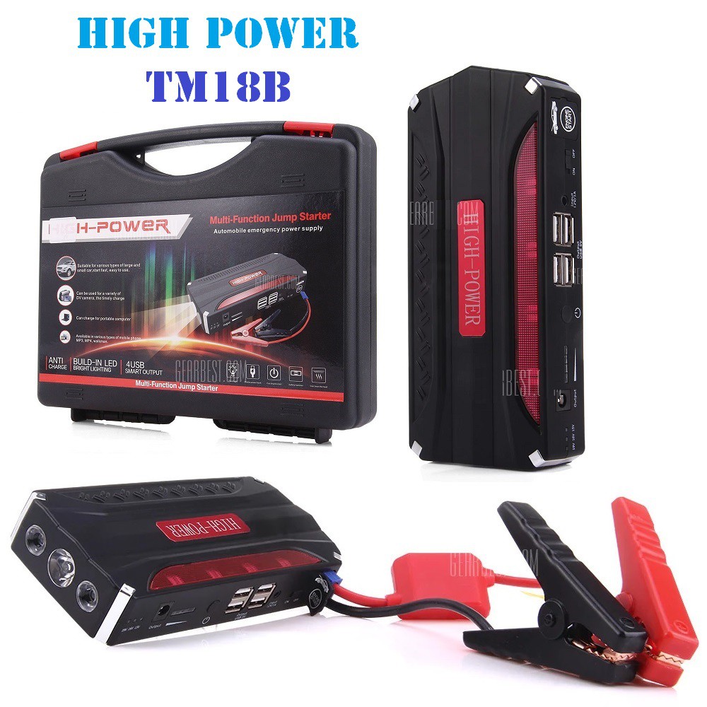 Thiết bị kích điện ắc qui ô tô , xe máy cực nhanh thương hiệu HIGH POWER kiêm cục sạc dự phòng điện thoại , Laptop