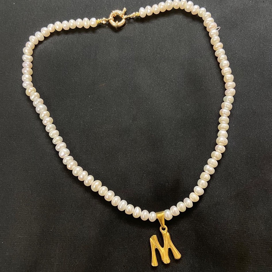 Vòng cổ NT phối mặt hình chữ cái tên