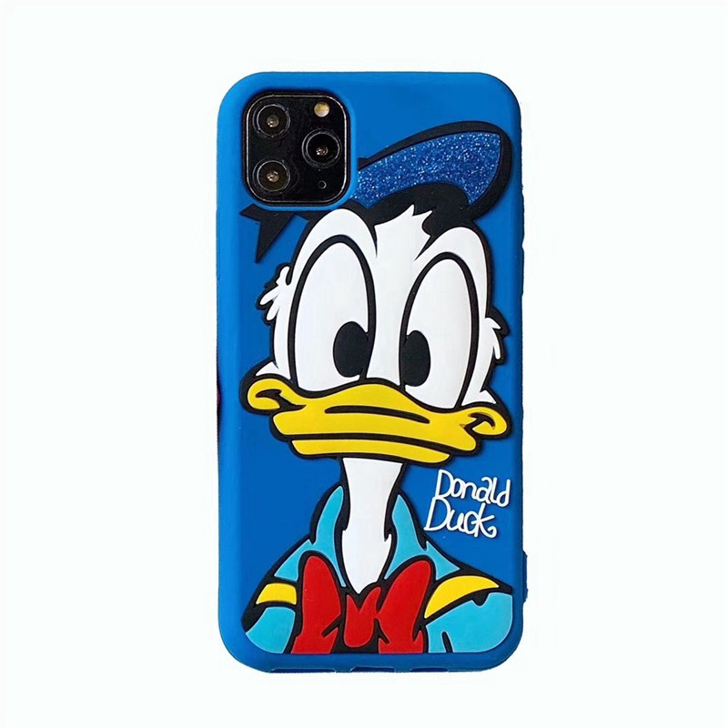 Ốp điện thoại silicon hình Donald/Minnie/Daisy 3D cho Iphone 11 Pro MAX 12mini 12 pro max X XS MAX XR 6 6s 7 8 Plus