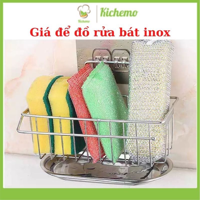 Giá đựng đồ rửa bát có khay hứng nước chất liệu inox 304 chống han gỉ