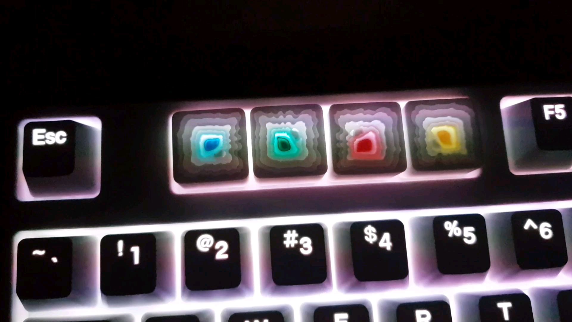 Keycap artisan Abyss xuyên led cực đẹp, thành keycap dày dặn, lắp cho bàn phím cơ | BigBuy360 - bigbuy360.vn