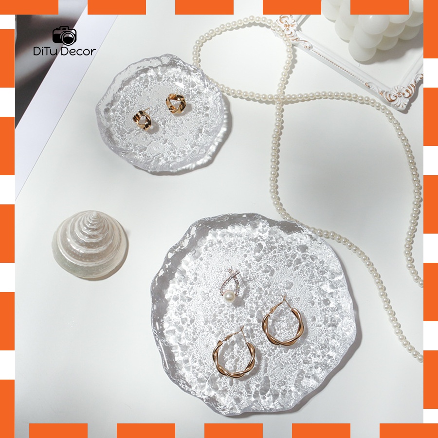 Đĩa thủy tinh chụp ảnh, tấm kính trang trí chụp hình - Ditu Decor
