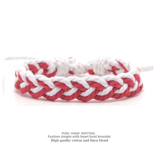 Vòng Đeo Tay Dây Bện Chất Lượng Cao Có Thể Điều Chỉnh Phù Hợp Làm Quà Valentine / Bạn Trai / Bạn Gái