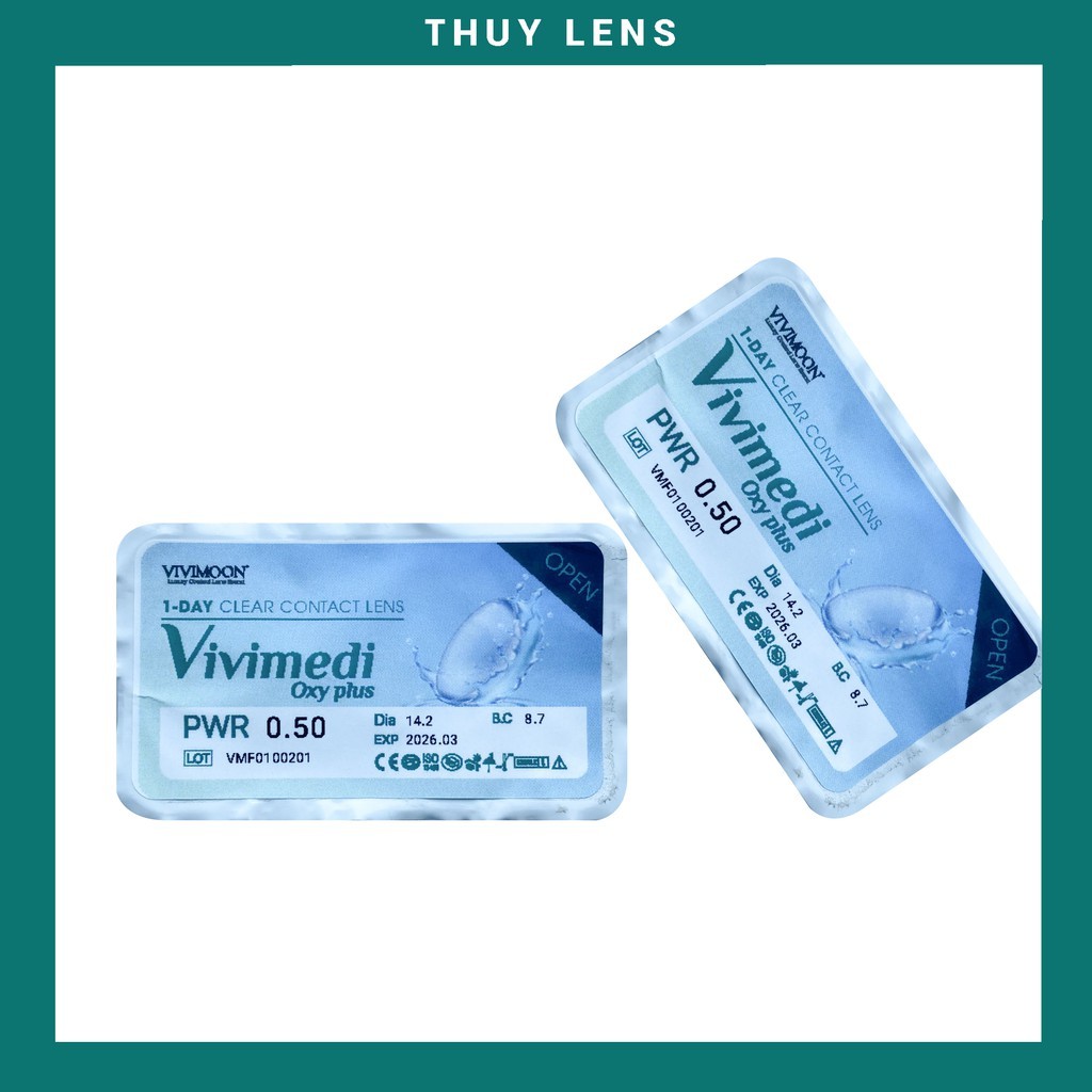 Kính Áp Tròng Hàn Quốc Trong Suốt 1 Ngày Thúy Lens Cho Mắt Thở - Vivimedi