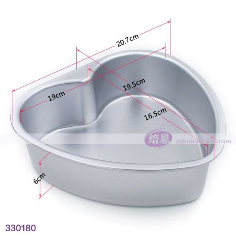 Khuôn Nhôm Hình trái Tim nhập khẩu đay' liền, rời Có 4 Size 16cm/18cm/20cm/24cm