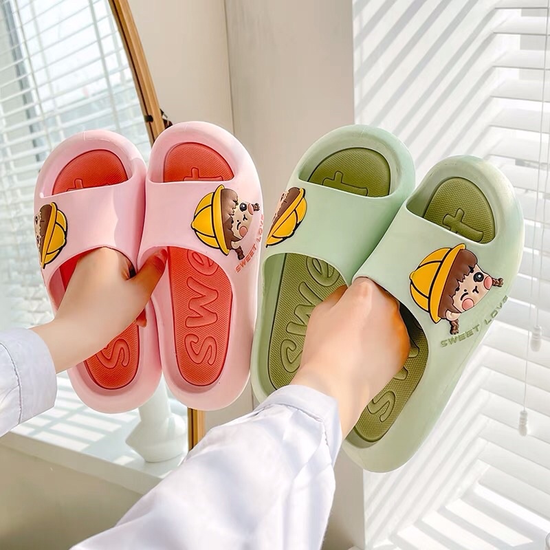 Dép bánh mì nữ đúc liền khối Dép thời trang nam nữ Dép unisex dép dúc cao su non lót mút cực êm