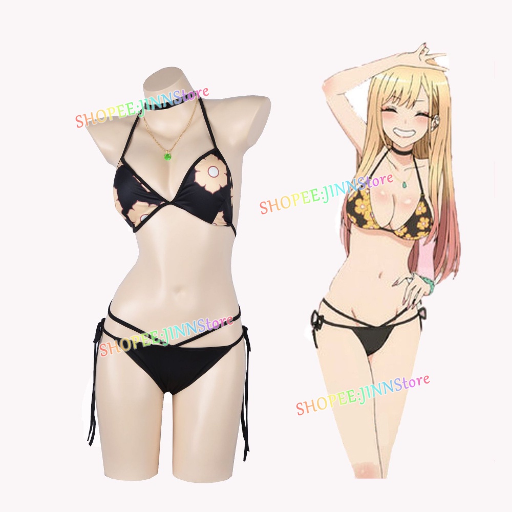 JINN MY DRESS UP DARLING Trang phục cosplay Marin Kitagawa Cosplay Áo Tắm Cho Cô Gái Bãi Biển Bikini Trọn Bộ | BigBuy360 - bigbuy360.vn