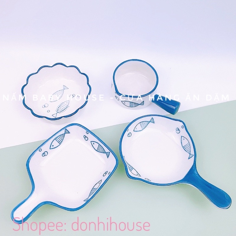 Chén ăn dặm / bát ăn dặm bằng sứ an toàn cho bé