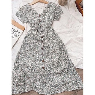 Váy voan hoa nhí Nancy Dress