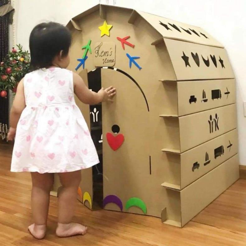 Nhà Bìa ĐỒ CHƠI Carton Cho Bé Siêu Đẹp, Chắc Chắn
