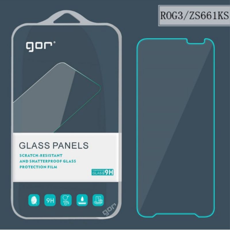 Bộ 2 kính cường lực Gor asus ROG PHONE 3 vát cạnh 2.5D cảm ứng siêu mượt trong suốt