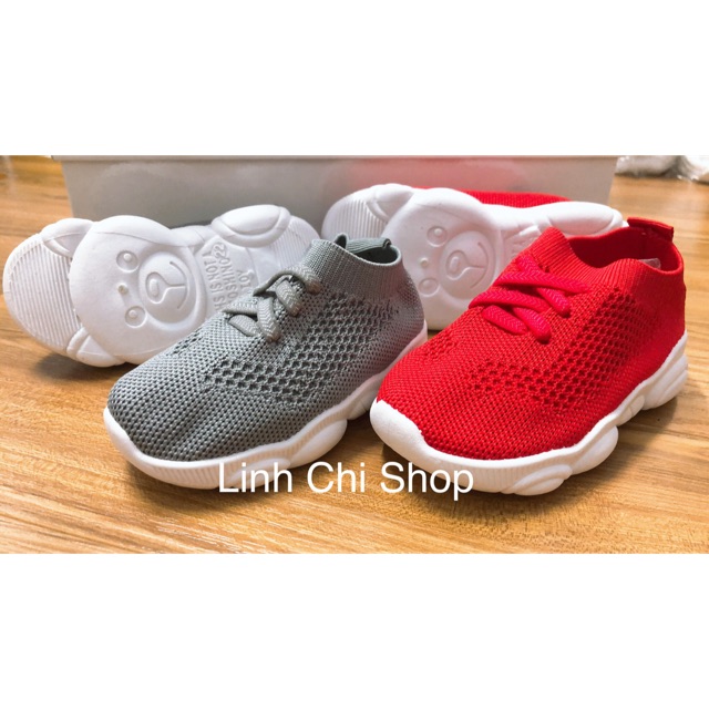 Giầy chun thể thao đế hình gấu size 22-39, hàng có sẵn