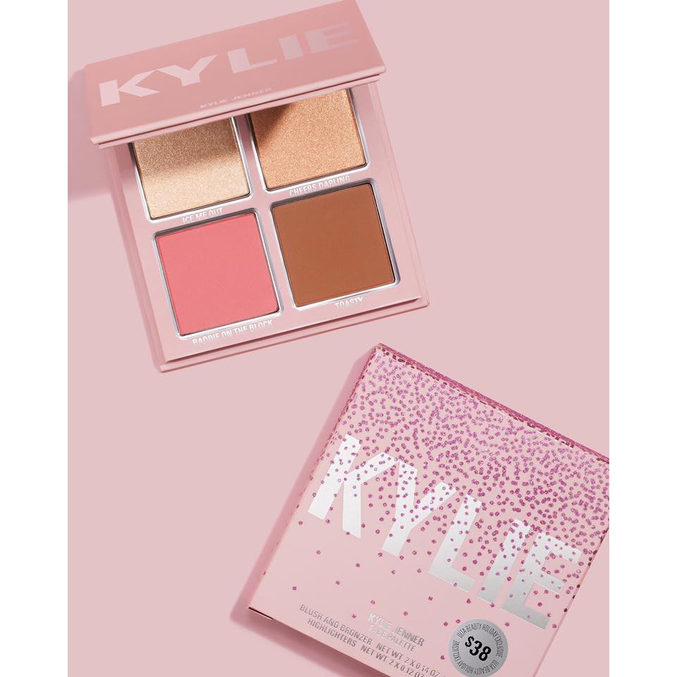 Kylie - Bảng Phấn Má Hồng, Tạo Khối Và Highlight Kylie Jenner - Pressed Powder Face Palette