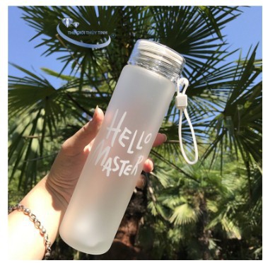 Bình Thủy Tinh Dây Xách Hello Master 450ml (không lợi nhuận )
