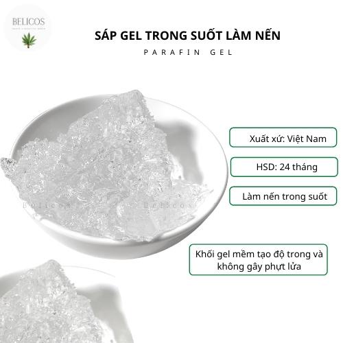 Sáp Gel Trong Suốt Làm Nến 250Gram (Sáp Thạch, Sáp Rau Câu trong suốt không màu)