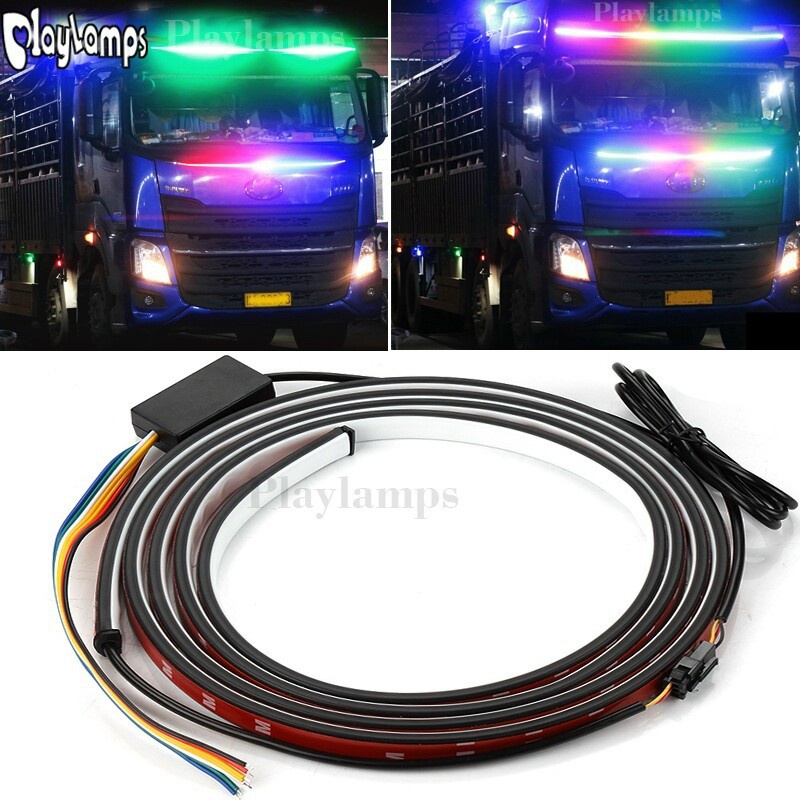 Dây led nóc, đèn led nháy đầu xe  36 kiểu loại cao cấp có tụ điện 12v, 24v  dùng trang trí , định vị ô tô xe tải máy côn