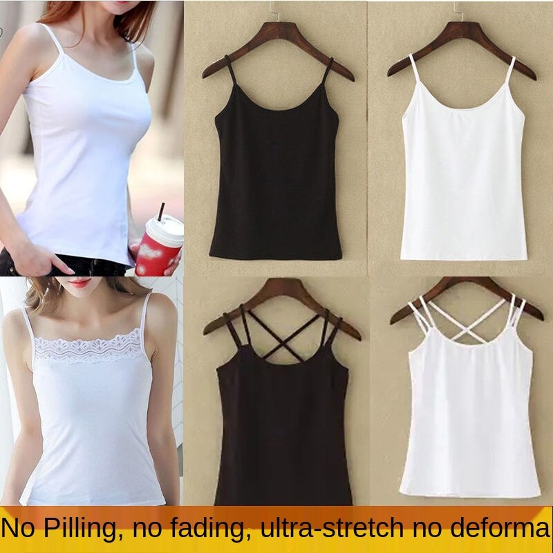 Áo lót hai dây dáng ngắn phong cách Hàn Quốc dạ quang dễ phối đồ cho nữ