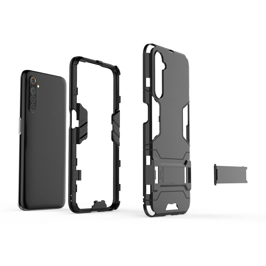 Ốp lưng Oppo Realme 6 chống sốc Iron Man giá đỡ xem phim cao cấp siêu bền