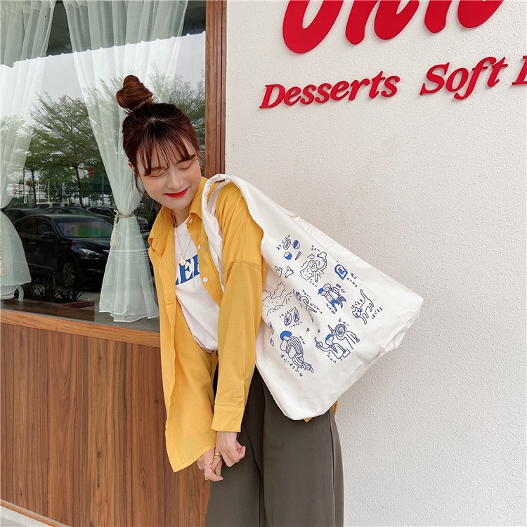 Túi vải thời trang canvas tote đựng đồ quần áo thời trang TX503