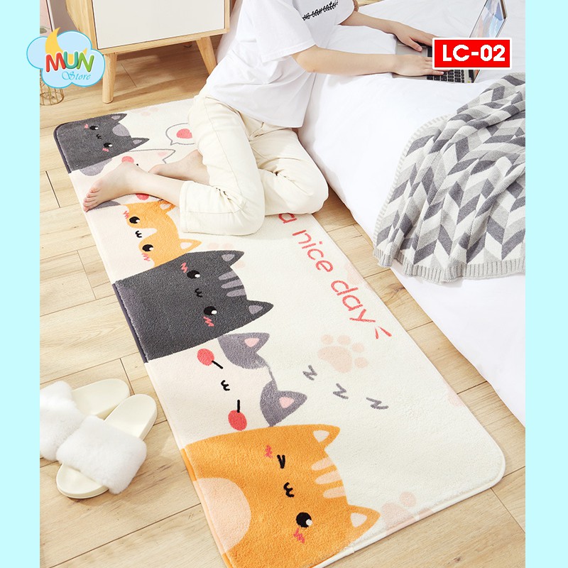 Thảm lông cừu, thảm trang trí trải sàn nhà, cạnh giường, phòng khách, chân ghế sofa, thảm ngồi bệt (60x160cm)