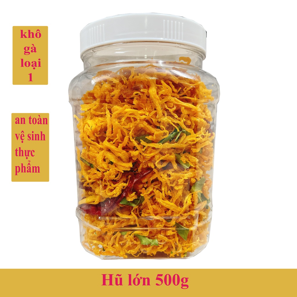 500g Khô gà xé lá chanh loại ngon MamiFood