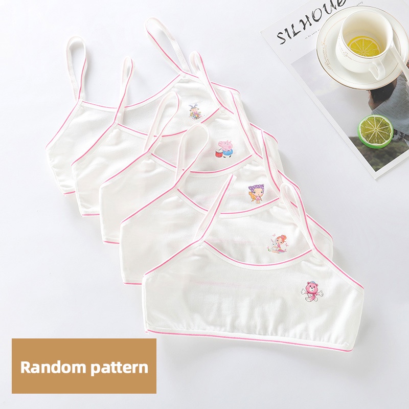 Áo Lót Thể Thao Định Hình Dáng Chữ U Bằng Cotton Thoáng Khí Cho Bé Gái