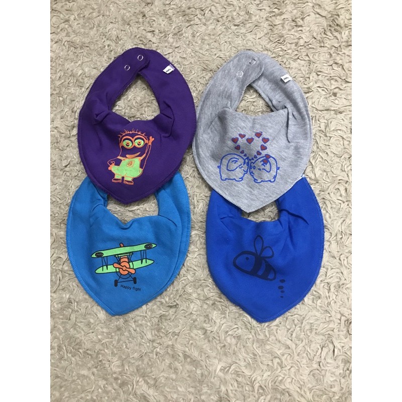 Set 4 khăn yếm Pippi bé trai