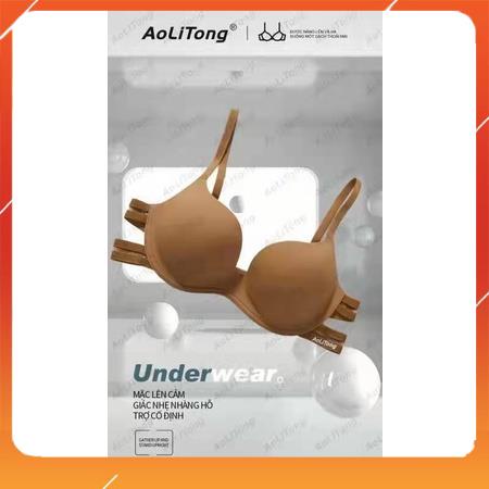 Áo lót nữ su đúc không gọng nâng đẩy ngực cup chéo đệm mút vừa quai đôi mảnh thoáng mát A5381