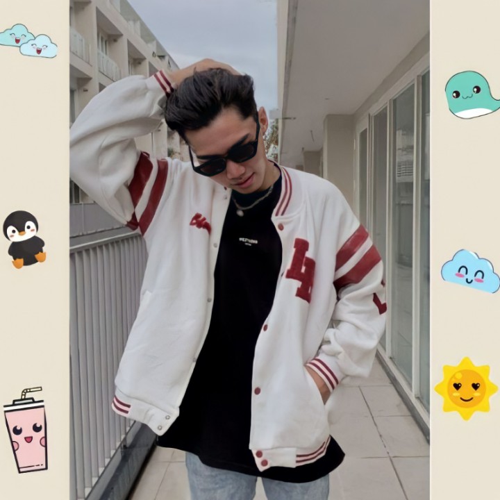 Áo khoác varsity jacket nam nữ bomber uniex LB