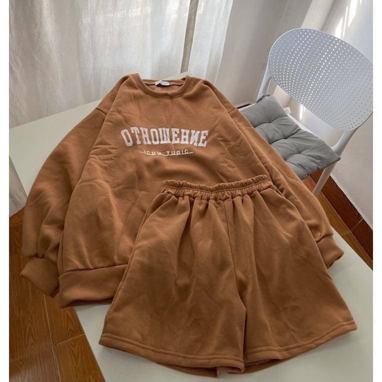 Bộ nỉ nữ áo sweater nữ hoodie form rộng cổ tròn cute hàn quốc unisex dài tay CAMA STORE M248 | BigBuy360 - bigbuy360.vn