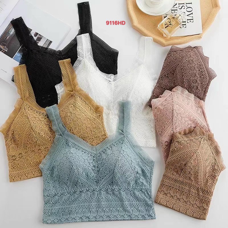 Áo Lót Nữ Áo Bra họa tiết ren hoa gợi cảm tôn vòng một sexy quyến rũ mẫu 9116 - Mbra94