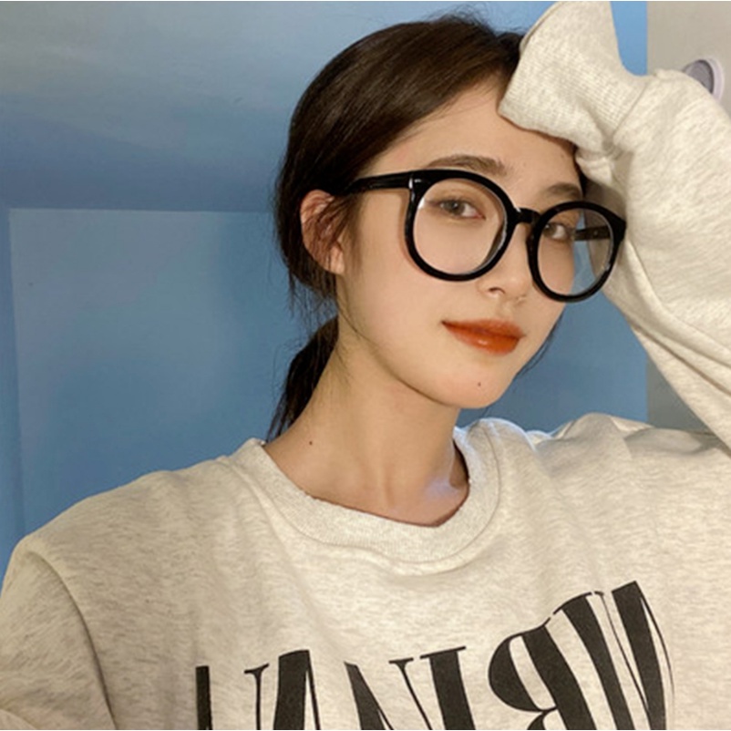 (KIQI-FASHION) COD Kính Cận Chống Ánh Sáng Xanh Gọng Tròn Thời Trang Hàn Quốc Cổ Điển Cho Nam Và Nữ