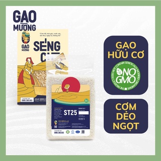 Combo 1kg gạo st25 sóc trăng + 1kg gạo séng cù lứt điện biên, combo gạo đặc sản, đóng túi hút chân không