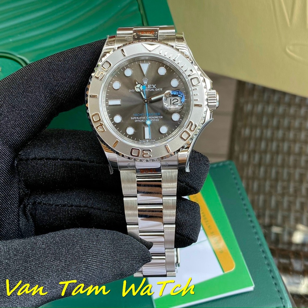 Đồng hồ nam ROLEX Yancht-Master 40mm máy ETA calibre Thuỵ sĩ, siêu cấp replica 1:1 của EW, khung thép oystersteel