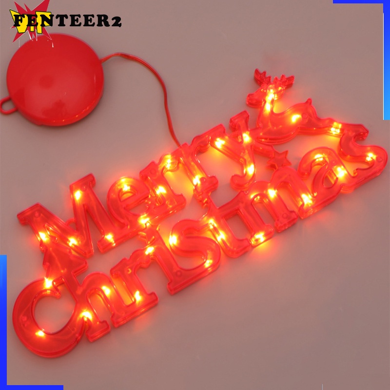 Set 2 3c Đèn Led Hình Chữ Merry Christmas Trang Trí Giáng Sinh