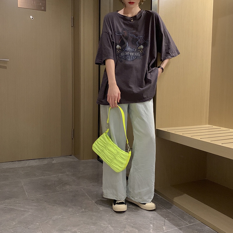 Túi xách IELGY đeo dưới cánh tay nhỏ bằng vải nylon cho nữ