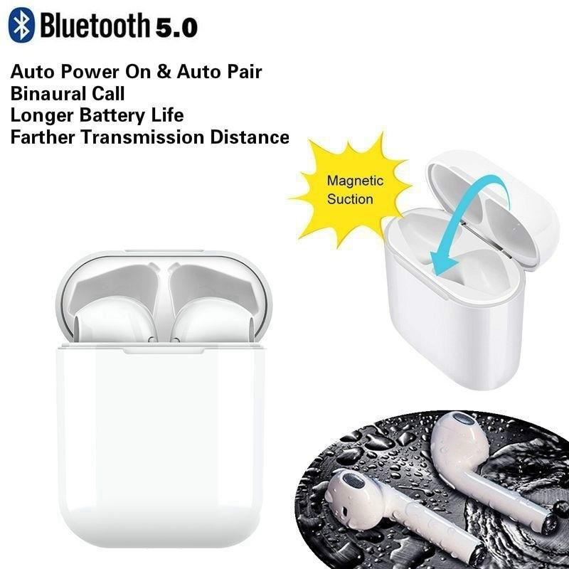 ANDROID Tai Nghe Không Dây I10 Tws Kết Nối Bluetooth 5.0 + Edr Kèm Hộp Đựng