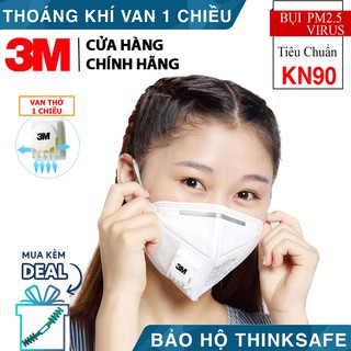 Khẩu trang có van 3M 9001V và 9001 - kháng khuẩn, chống bụi mịn, phòng dịch, chính hãng 3M - Bảo Hộ Thinksafe