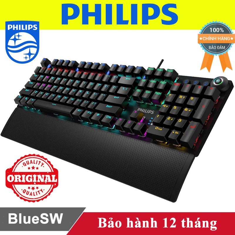 Bàn phím cơ Ajazz Philips chính hãng - Phím cơ Blue Switch Led RGB | BigBuy360 - bigbuy360.vn