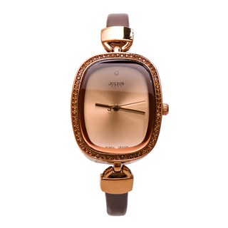 Đồng hồ nữ julius ja-298e dây da mặt oval