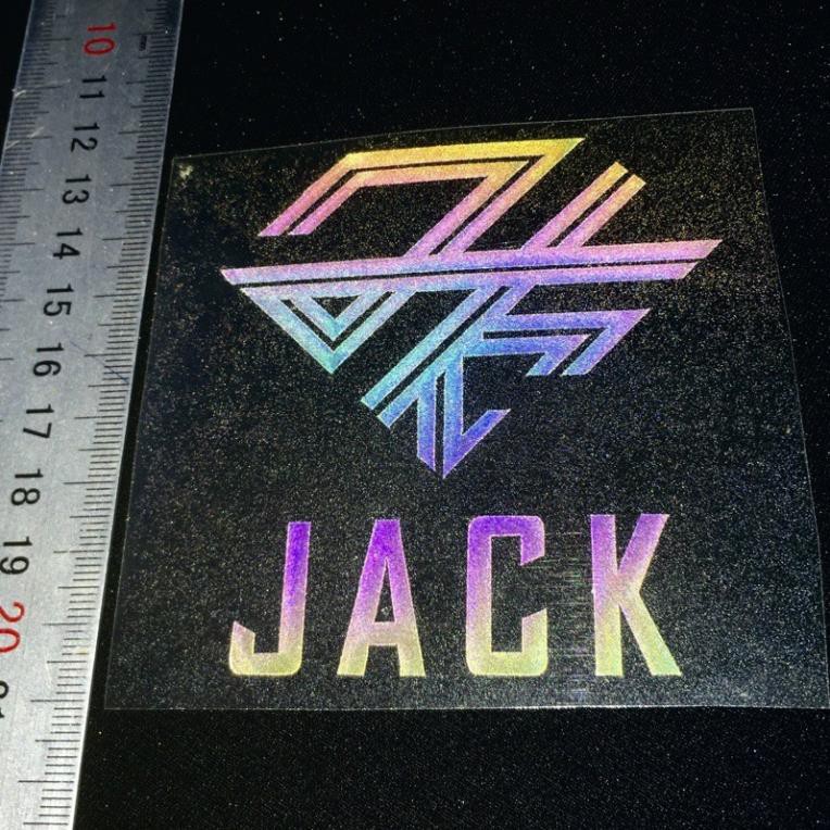 Logo jack j97 decal phản quang 7 màu là ủi ép nhiệt vào áo