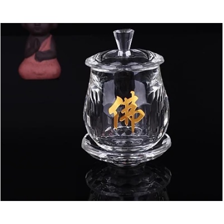 CHÉN NƯỚC CÚNG PHẬT - PHA LÊ CAO CẤP 7cm