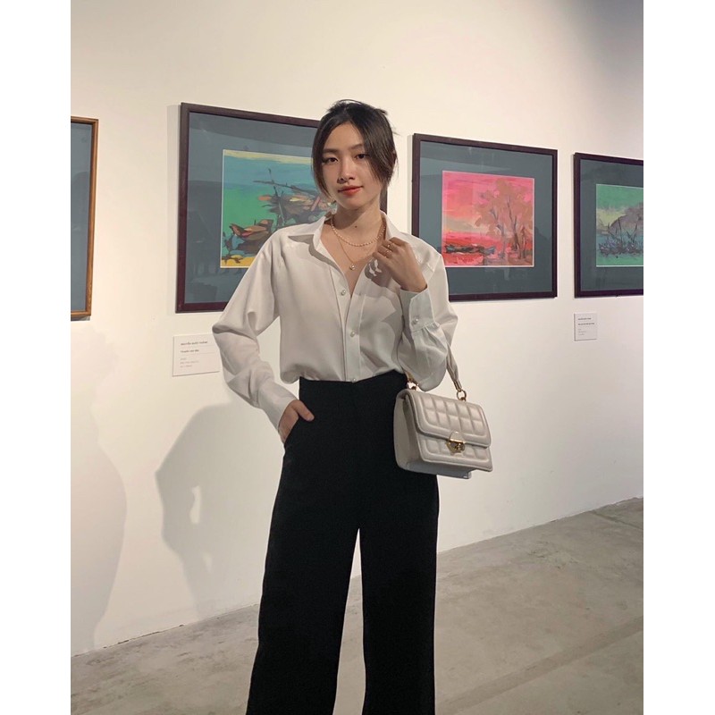 [Mã FAMARAL1 giảm 10K đơn 50K] Sơ mi lụa tằm cúc ngọc cao cấp ZIEL [SHIP HOẢ TỐC] | BigBuy360 - bigbuy360.vn