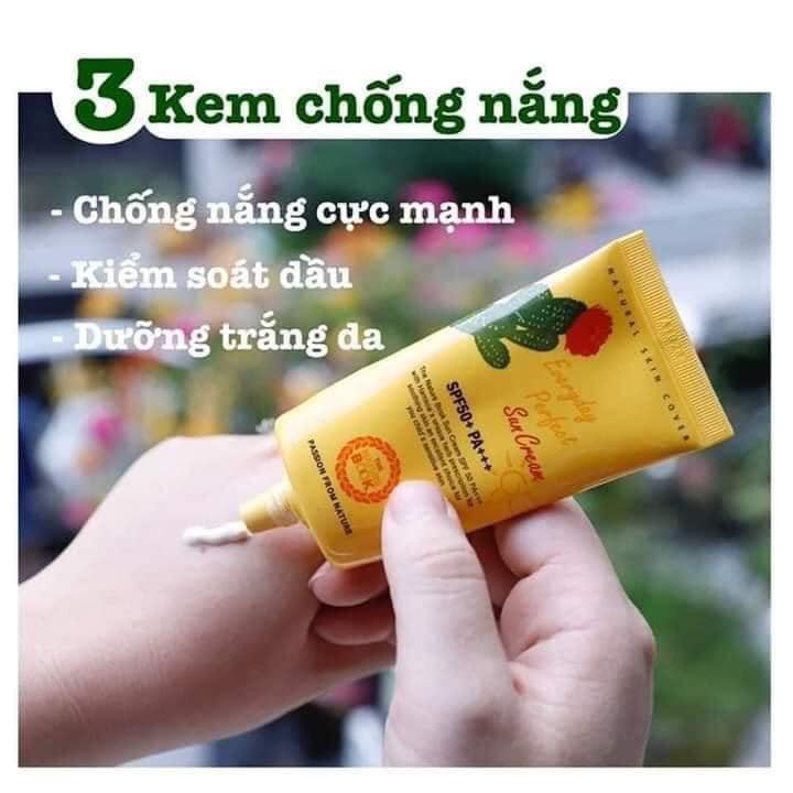 Kem chống nắng cho da mặt,dưỡng da dưỡng trắng ,bảo vệ khỏi tia uv The Nature Book 50g