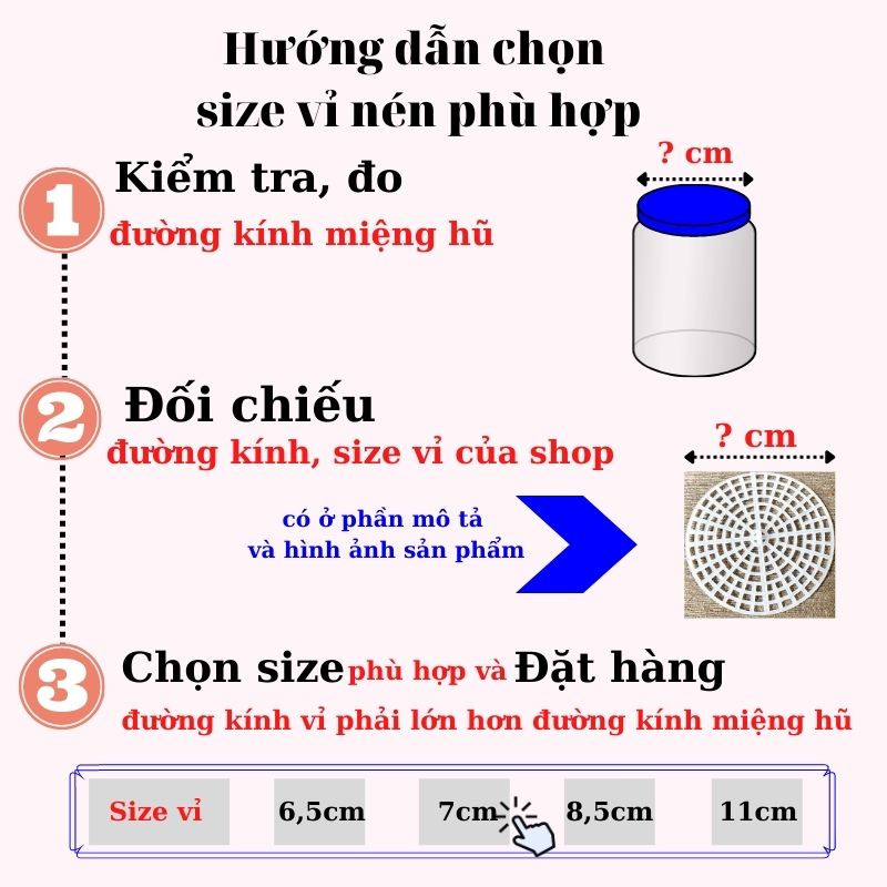 Vỉ nén dưa cà thực phẩm ngâm dùng chèn miệng hũ khi muối dưa cà pháo hành kiệu Combo 50 chiếc giá sỉ