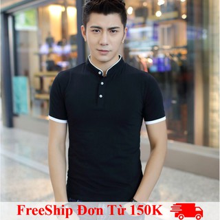 Áo thun cộc tay cổ lọ