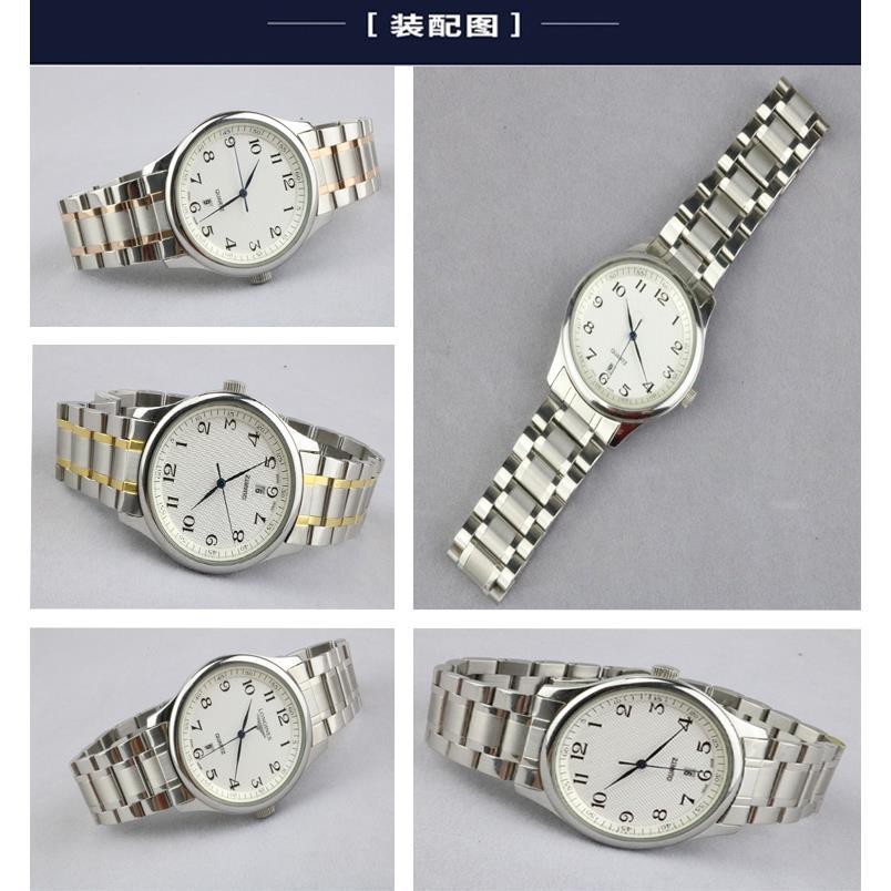 （Bolanxun） Seiko số 5 dây đeo bằng thép nguyên bản cho nam và nữ dây đeo vòng cung bằng thép không gỉ rắn chắc bằng thép