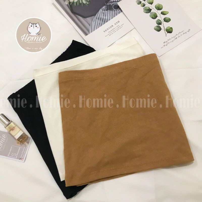 Áo quây ngực cao cấp Homie, áo croptop nữ thun trơn dáng ôm, màu trơn không dây - A8637 | BigBuy360 - bigbuy360.vn