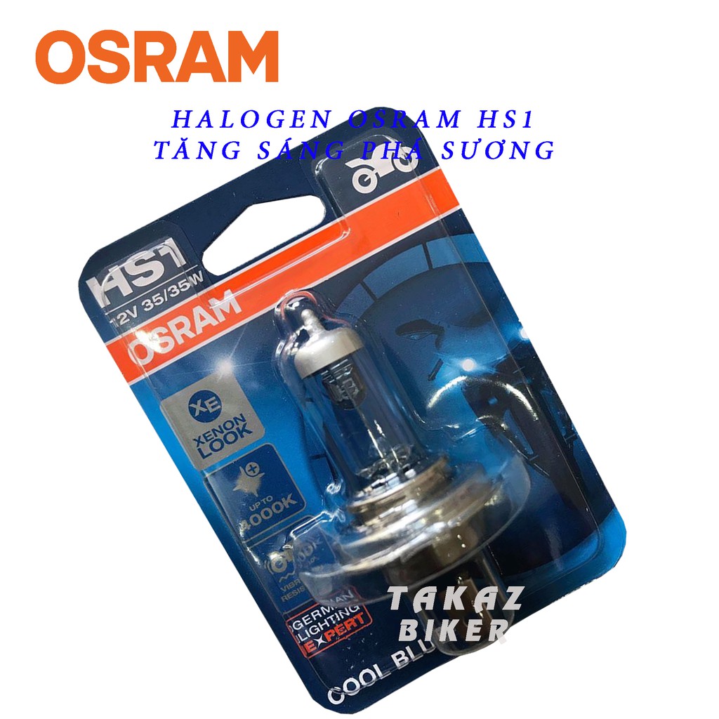 Bóng đèn HAL OSRAM HS1 Air Blade, Wave RS , Exciter , Vison tăng sáng +50% tăng sáng 64185CB-01B 35/35W 12V